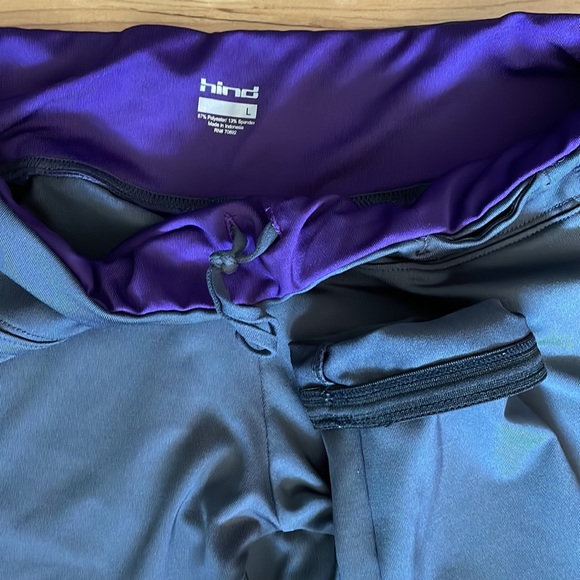 Hind Pants & Jumpsuits Hind Womens Dark Gray With Purple Athletic